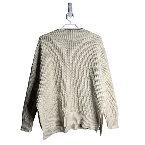 Aerie Women's Ivory Soft and Cozy Oversized Knit Sweater - Picture 7 of 9